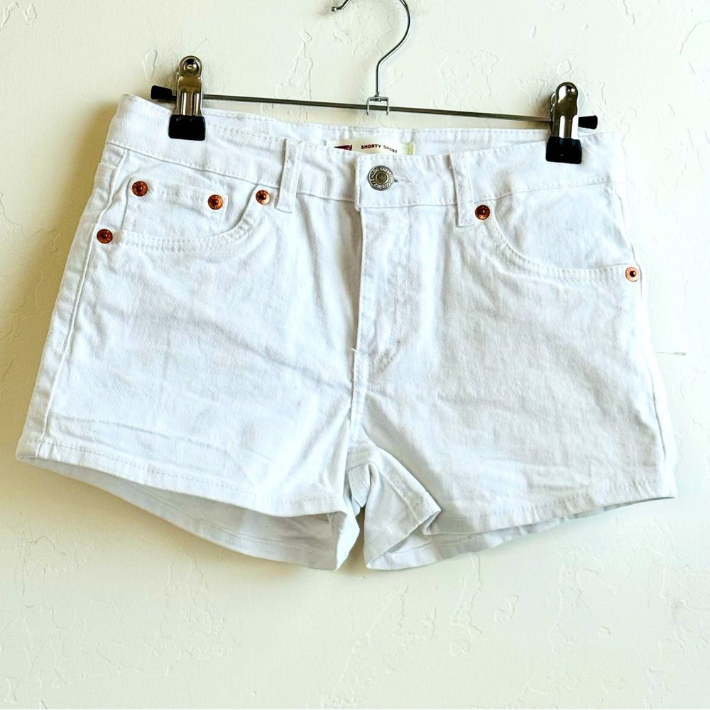 Levi’s Kids White Shorty Short Shorts Size 14